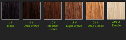 AFROline Indian wefted hair colours