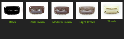 AFROline weft hair clips colours